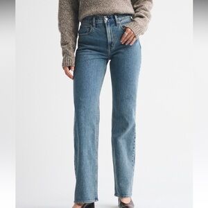 Abercrombie & Fitch High Rise 90s Straight Jeans Curve Love